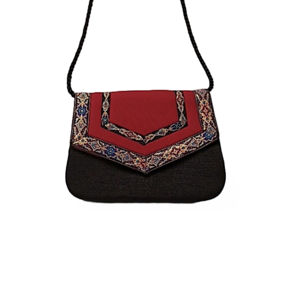 WHITTALL AND SHON RED & BLACK CROSSBODY BAG